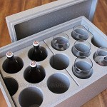 CLIMAPOR Flaschenbox Compact aus Styropor grau für 5 Flaschen max. Ø 9 cm 1 Stück 25 x 30,8 x 18,2 cm
