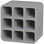 CLIMAPOR Flaschenbox Cube aus Styropor grau für 9 Flaschen max. Ø 9 cm 1 Stück