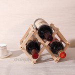 Ducomi Vinoria Weinregal aus Holz zusammenklappbar für Weinliebhaber und Weinbars – eleganter raffinierter Ständer mit Weinkarte als Geschenk. Modern 3 Bottiglie Helles Holz