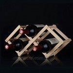 Ducomi Vinoria Weinregal aus Holz zusammenklappbar für Weinliebhaber und Weinbars – eleganter raffinierter Ständer mit Weinkarte als Geschenk. Modern 3 Bottiglie Helles Holz