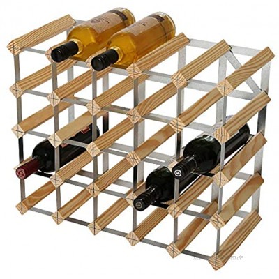 RTA Traditionelles Weinregal für 25 Flaschen Kiefer naturfarben FSC Holz