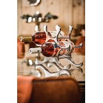 Weinregal Flaschenregal Flasche Aluminium Silber Luxus Weinständer Regal Modern aus Metall 22 cm