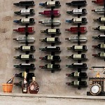 Yaheetech Weinregal Flaschenhalter Flaschenregal Aufbewahrungsregal für die Wand aus Metall 10 Flaschen Schwarz