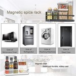 Magnetische Ablage für Kühlschrank Gewürzregal Kühlschrank Magnetische Gewürzkorb Kühlschrank Kühlschrank Organizer schwarz
