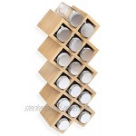 Schramm® Bambus Gewürzregal mit 18 Gewürzgläsern inkl. 40 Labeln Trichter Reinigungsbürste 44 x18,5 x 9,5 cm Gewürzständer stehend