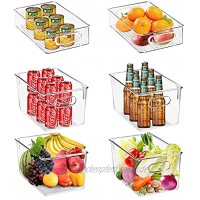 Cozywind Aufbewahrungsbox für Die Küche-Set von 6 4 große 2 kleine Behälter Küchen Organizer aus Kunststoff für Kühlschrank Schränke Die täglichen Erfordernisse Werkzeug Organizer-BPA Frei