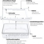 FINEW Kühlschrank Organizer Schubladen 2er Set Ausziehbarer Aufbewahrungsbox Hochwertig Speisekammer Vorratsbehälter Kühlschrankbox Container mit Griff Geeignet für Kühlschrankregale über 30 cm