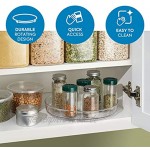 iDesign Küchen Organizer kleiner Drehteller aus BPA-freiem Kunststoff für den Vorratsschrank drehbarer Gewürzhalter für Vorratsdosen und Gewürze durchsichtig