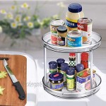 Lazy Susan Lebensmittel-Aufbewahrungsbehälter für Küchen Schränke Speisekammer Kühlschrank Arbeitsplatten BPA-frei – Doppelspinner-Organizer für Gewürze Gewürze – 22,9 cm rund