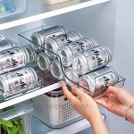 SANNO Kühlschrank Organizer Behälter Sprudel Dis Dosenspender penser Getränkehalter für Kühlschrank,Schränke durchsichtiger Kunststoff Konserven Pantry Lagerregal