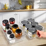 Slideep Aufbewahrungsbehälter für Lebensmittel Kunststoff Kühlschrank-Organizer Kühlschrank-Aufbewahrungsbehälter für Obst Joghurt Snacks Pasta 28 cm 2 Stück