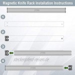 Magnetleiste für Messer Groß 56cm magnetische Messerleiste Aufbewahrungslösung für die Küche Messer-Halterung silber