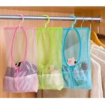 Mehrzweck-Wäscheklammern-Tasche mit Kleiderbügel zum Aufhängen Netztasche für Zuhause über der Tür 4 Stück