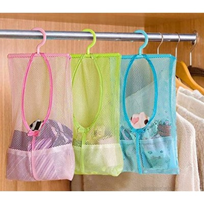Mehrzweck-Wäscheklammern-Tasche mit Kleiderbügel zum Aufhängen Netztasche für Zuhause über der Tür 4 Stück
