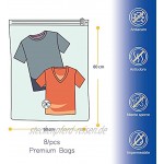 Stringari Platzsparende Vakuumbeutel für Kleidung – hochwertige Taschen für Bettdecken – 8 Beutel L 60 x 80 cm