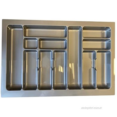 Küchen-Preisbombe Besteckeinsatz Schubladeneinsatz Besteckkasten in grau für Schubkasten 80 cm