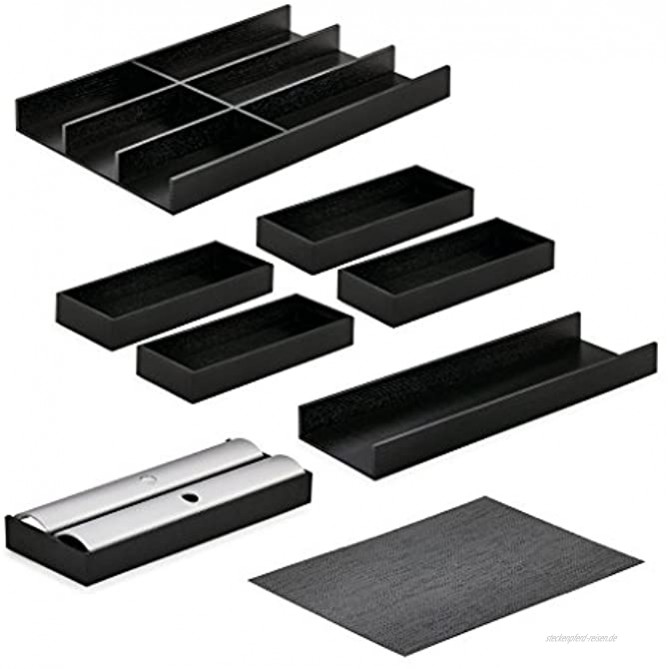 Modify Besteckeinsatz Set 1000 Esche schwarz Besteckkasten-Set Holz