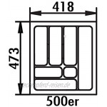 Naber Storex Besteckeinsatz 4 für 500er Schrank Silbergrau 50 x 418 x 473