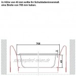 ORGA-BOX® II Besteckeinsatz für Nobilia 80er Schublade 462 x 705 mm BITTE MESSEN SIE IHR SCHUBLADENINNENMAß! silbergrau