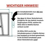 ORGA-BOX® II Besteckeinsatz Maxi für Nobilia 60er Schublade 462 x 509 mm BITTE MESSEN SIE IHR SCHUBLADENINNENMAß! silbergrau