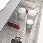 Hausfelder ORDNUNGSLIEBE Schubladen Organizer 5-teiliges Set Ordnungssystem zur Aufbewahrung für Küche Büro Schminktisch Kosmetik transparent aus Kunststoff