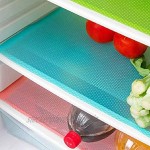 HooTown Kühlschrankmatten Regaleinlagen wasserdichte Kühlschrankmatten waschbare Schubladentischpads für Regale Küchenschränke 8 Stück – Rot 2 transparent 2 blau 2 grün 2 29 x 45 cm