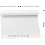 opamoo Schubladenmatte 3 Rolle Antirutschmatte Schubladen Matte für Kühlschran Regale Zuschneidbar,Feuchtigkeitsbeständig und leicht zu reinigen Für Regal Schrank etc.30x150 cm,Transparent