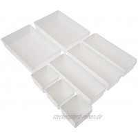 Rubbermaid Schubladenorganizer-Behälter modular und anpassbar 8-teiliges Küchen-Organizer-Set weiß