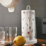 AvoDovA Küchenrollenhalter Stehend 23 cm Rollenhalter für Küchentücher Papierrollenhalter Küche Stehender Küchenrollenständer Küchenrollenhalterung Ohne Bohren Plastik