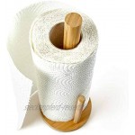 bambuswald© Küchenrollen-Halter aus 100% Bambus | Papierrollenhalter mit Führung praktischer Papierhalter Küchenrollenspender Rollenhalter Küchenrolle