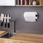 Küchenrollenhalter ohne Bohren Küchenpapierhalter Wandmontage Aluminium Rollenhalter Schwarz Papierrollenhalter für Küche Küchenrollenspender Küchenrollen Halter Aufbewahrung Organisator