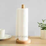 Küchenrollenhalter Rutschfester Papier Rollenhalter Bambus Papier Halter für die Küche Freistehender Küchenrollenständer Handtuch für Zuhause Schlafzimmer Badezimmer