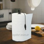 Steti Küchenrollenhalter für Küchenhandtücher leicht zu reißen stehender Papierrollenhalter Küche oder Tisch passend alle Rollen strapazierfähig einzigartiges modernes Angeldesign schwarz matt