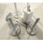 WING Küchenrollenhalter stehend Küchenrollenspender papierhandtuchhalter küche Rollenhalter Marmor Küchenrollenhalterung ohne Bohren H 30 cm