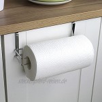 Yontree Rollenhalter Küchenrollenhalter Papierrollenhalter Toilettenpapierrollenhalter Wandrollenhalter aus Edelstahl ohne Bohren 30 x 7x 9cm