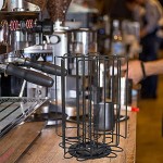 Cabilock Tasse Halter Schwarz Eisen Display Karussell Kaffee Schoten Lagerung Organizer Stehen für Küche Arbeitsplatte Organizer