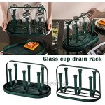 Fanville Drinking Glass and Sports Bottle Drainer Stand Cup Drying Rack Stand Multipurpose Glass Drying Holder Organizer for 6 Cups or Mugs