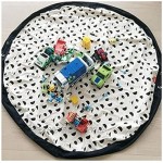2 in 1 Multi-Func Tragbare Kinder Spielzeug Aufbewahrungstasche Picknick Blanket Spielmatte Lego Toys Organizer Box Praktische Aufbewahrungstaschen für Baby 607 Color : Mustache