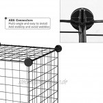 COMOTS Draht-Aufbewahrungswürfel für 8 Würfel aus Draht vielseitig einsetzbar DIY Würfel modulares Draht-Regal für Bücher Spielzeug Kleidung Werkzeuge