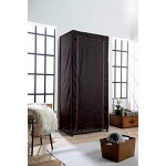 Compactor Canvas Cottage Metal Frame Portable Wardrobe 75 x 50 x 170cm Chocolate Brown or Beige Colour will vary