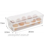 Ei Box transparent Aufbewahrungsbox Lebensmittel Zimmer Kühlschrank Aufbewahrungsbox Kunststoff Eierablage Aufbewahrungsbox Ei Rack 26.5 * 12.5 * 7.5cm