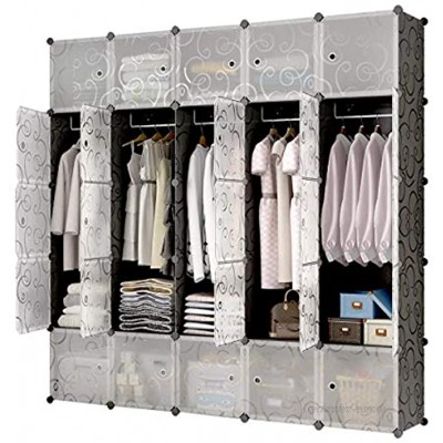 Hallo Home® Portable Garderobe für hängende Kleidung tragbarer Kleiderschrank Kombischrank modulare Schrank für platzsparende ideale Storage Organizer Cube für Bücher 25 Cube
