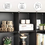 HOMEYFINE Schlafzimmer Tragbare Schrank Abstellschrank Schrank Modularer Kunststoffschrank Mit Schiene Weiß und Schwarz10 Kubik