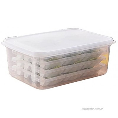 Lilongjiao Knödel Box Kühlschrank Aufbewahrungsbox Vier-Schicht Knödel Küche Aufbewahrungsbox Kunststoff rechteckigen Kühlschrank Aufbewahrungsbox Sealed Aufbewahrungsbox 24 * 13 * 33,5 cm