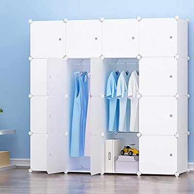 PREMAG Portable Garderobe für hängende Kleidung Kombischrank modulare Schrank für platzsparende Ideale Storage Organizer Cube für Bücher Spielzeug16-Würfel zusätzliche Aufkleber Enthalten