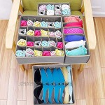 4 Stück Faltbare Schublade Organizer Kleiderschrank-Aufbewahrungsbox Stoffaufbewahrungsbox Praktisch Und Platzsparend Aufbewahrungsbox für Socken für Kleidung Unterwäsche Grau