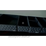 HOUSUM Faltbare Aufbewahrungsbox Stoff im 8er Pack Schubladen-Organizer in verschiedenen Größen Ordnungssystem Kleiderschrank Büro und Bad Schrank-Organiser Schlafzimmer Storage Boxes Grau