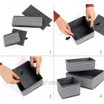 ilauke 8 Stück Aufbewahrungsbox Stoff Set faltbar Unterwäsche Socken Organizer Ordnungsbox Faltbox Stoffbox für Schubladen Ordnungssystem