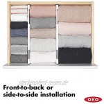 OXO Expandable Drawer Divider Erweiterbarer Schubladeneinsatz weiß