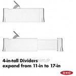 OXO Expandable Drawer Divider Erweiterbarer Schubladeneinsatz weiß